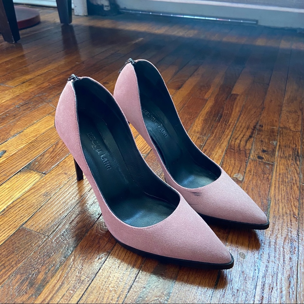 Helmut Lang Suede Pink Pumps
